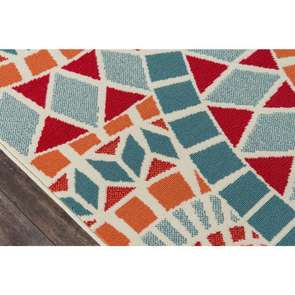 Contemporary Runner Area Rug, Multi, 2'3" X 7'6" Runner