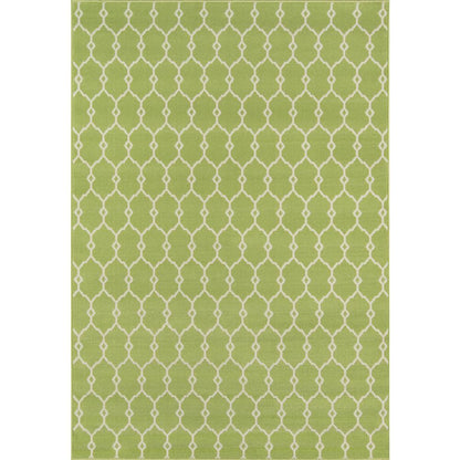 Contemporary Runner Area Rug, Green, 2'3" X 7'6" Runner