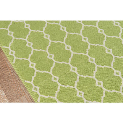 Contemporary Runner Area Rug, Green, 2'3" X 7'6" Runner