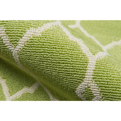 Contemporary Runner Area Rug, Green, 2'3" X 7'6" Runner