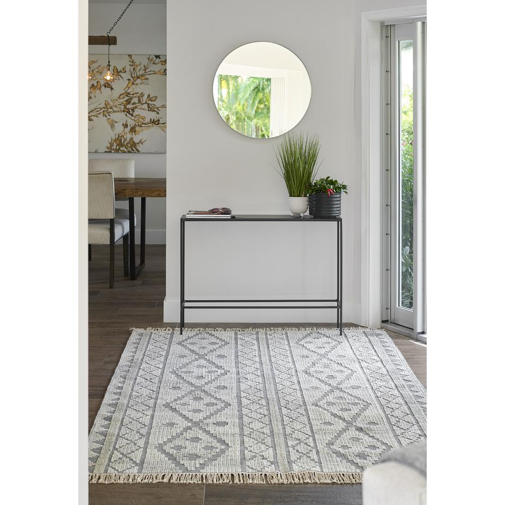 Traditional Runner Area Rug, Grey, 2'3" X 8' Runner