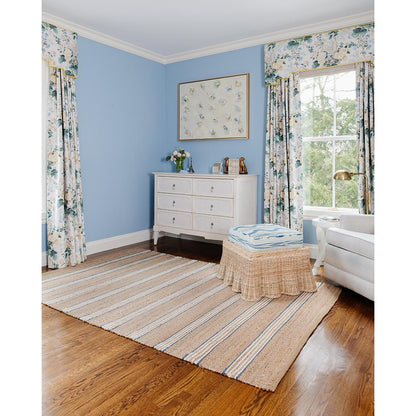 Contemporary Rectangle Area Rug, Blue, 3'6" X 5'6"