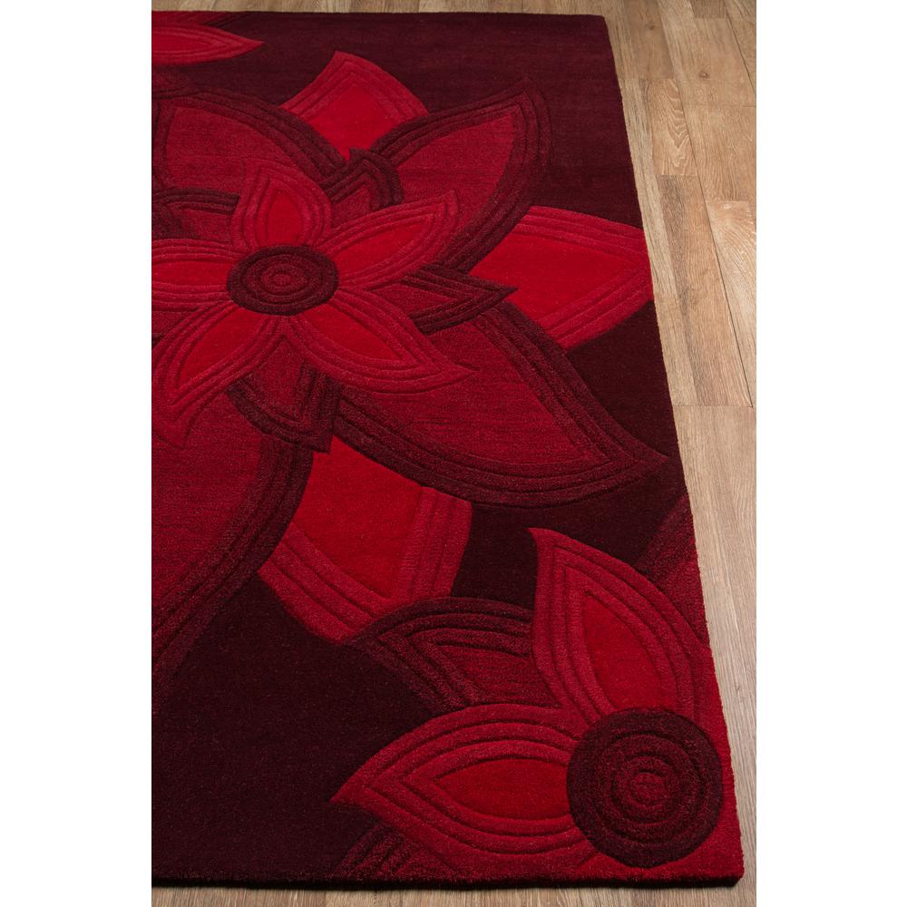 Transitional Rectangle Area Rug, Red, 5' X 8'