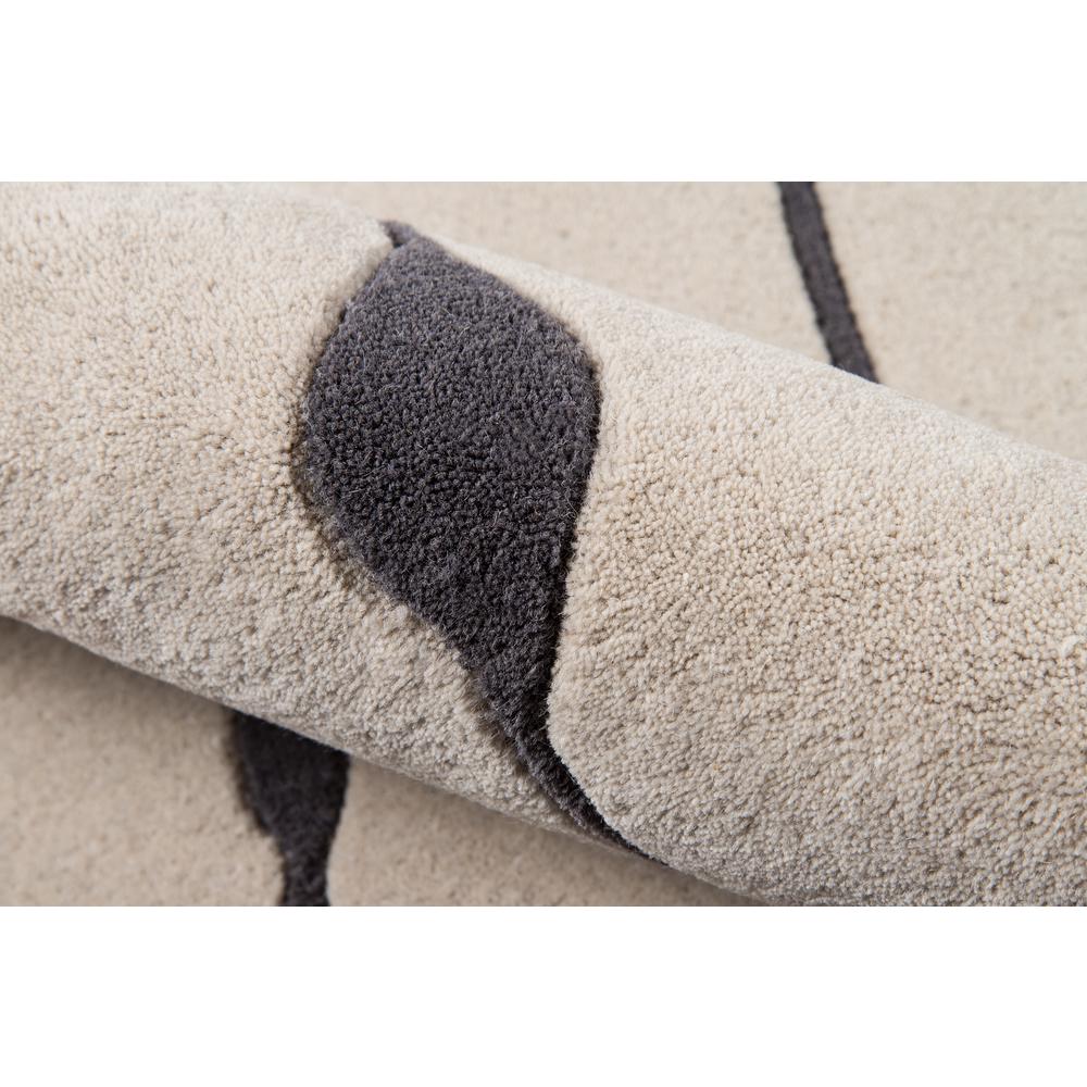 Contemporary Rectangle Area Rug, Grey, 5' X 8'