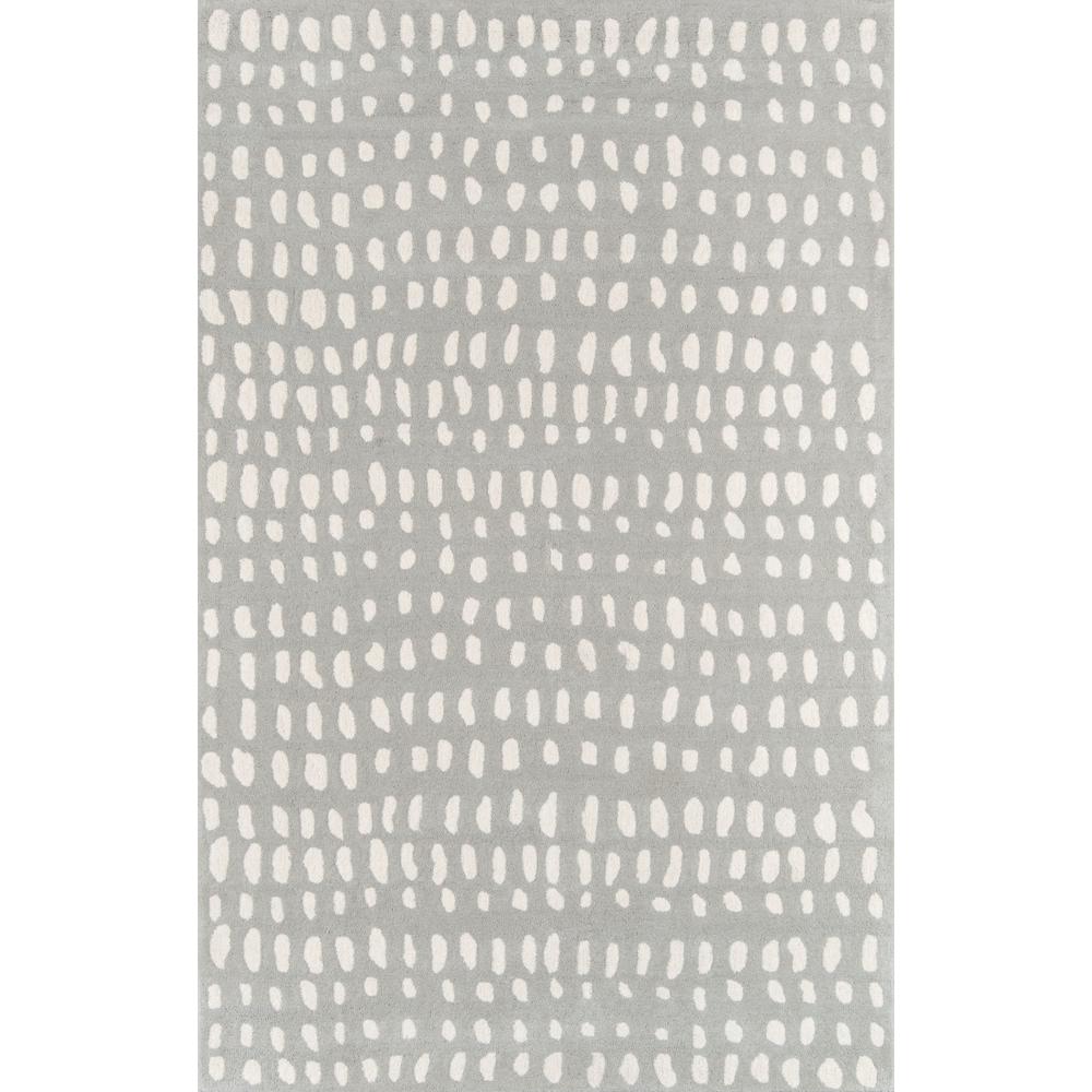 Contemporary Rectangle Area Rug, Grey, 5' X 8'