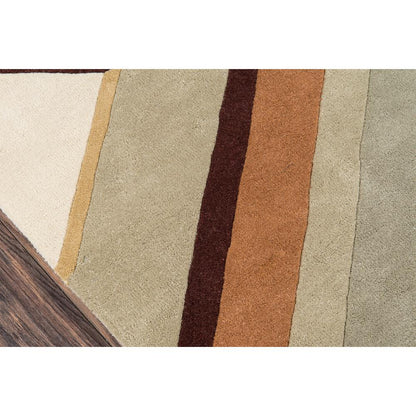 Contemporary Rectangle Area Rug, Brown, 5' X 8'