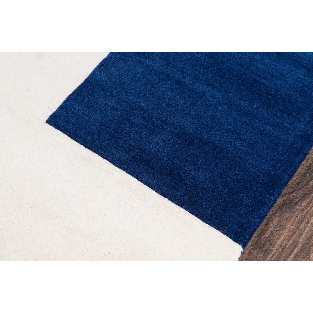 Contemporary Rectangle Area Rug, Navy, 5' X 8'