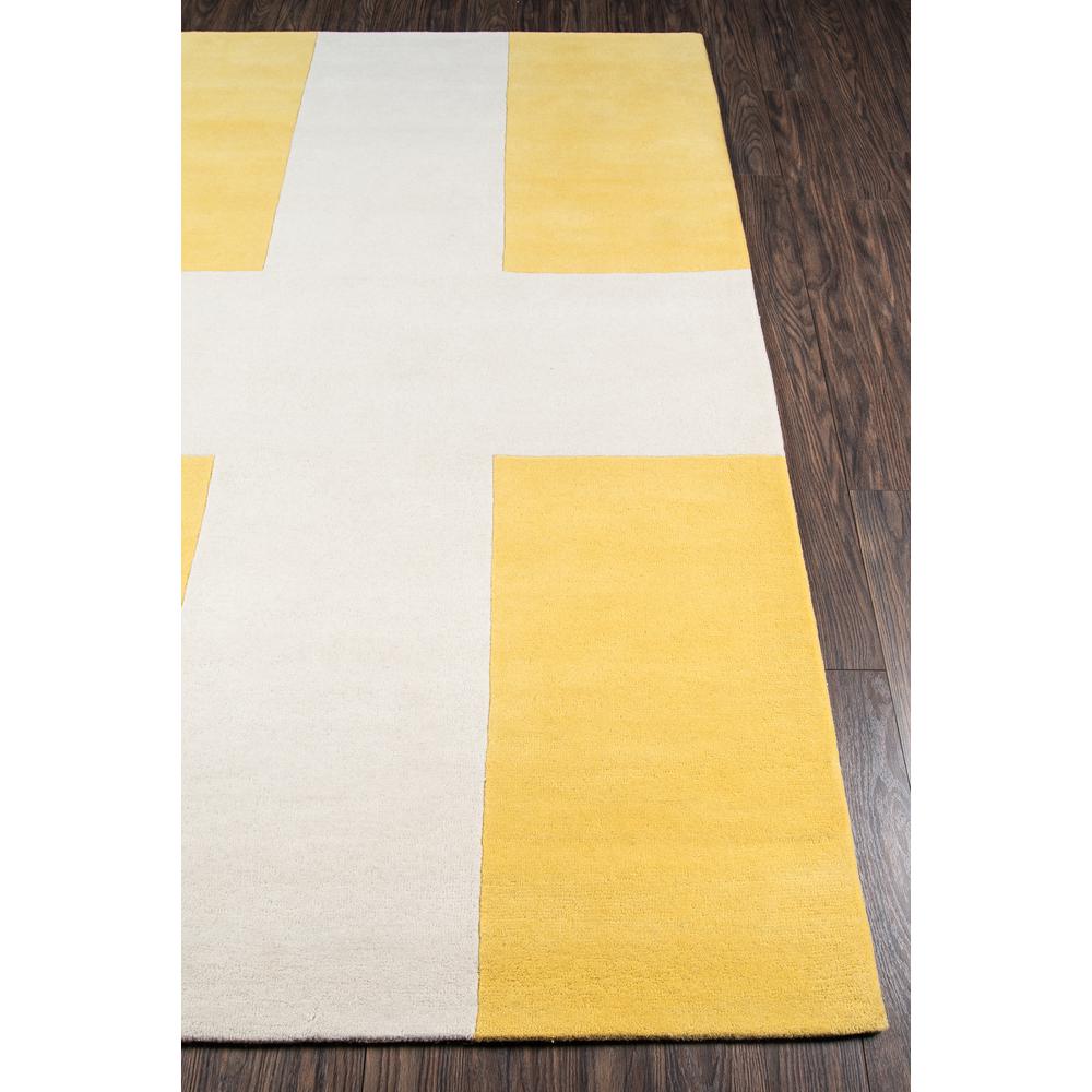 Contemporary Rectangle Area Rug, Yellow, 5' X 8'