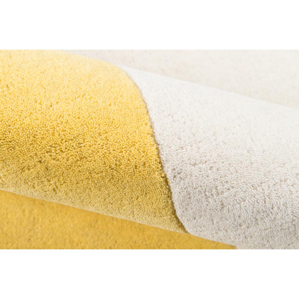 Contemporary Rectangle Area Rug, Yellow, 5' X 8'