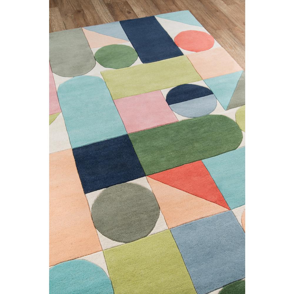 Modern Rectangle Area Rug, Multi, 5' X 8'