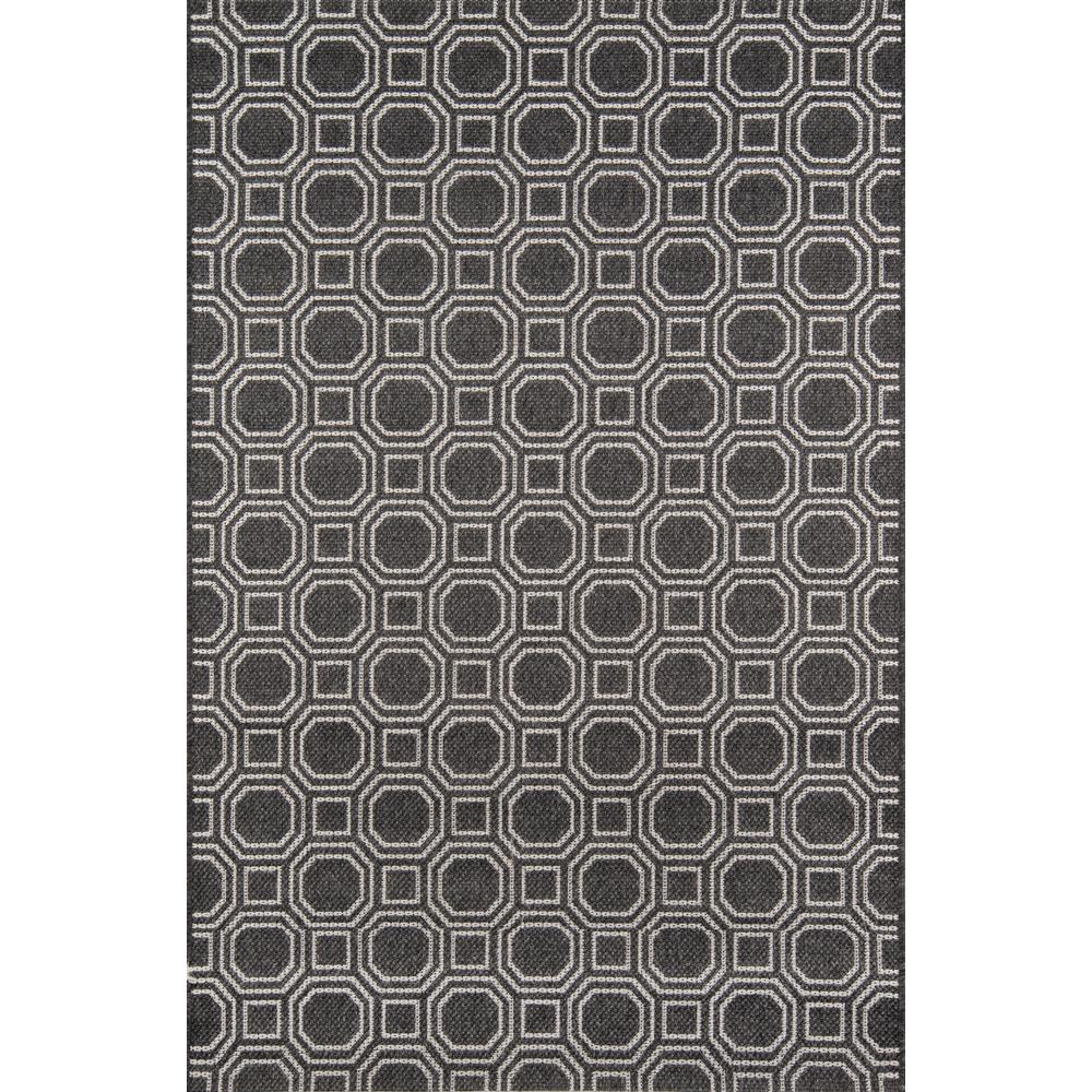 Contemporary Runner Area Rug, Charcoal, 2' X 10' Runner