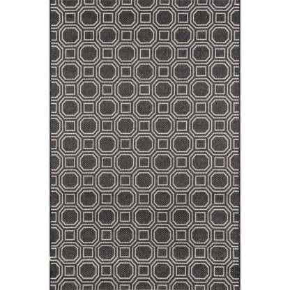 Contemporary Runner Area Rug, Charcoal, 2' X 10' Runner