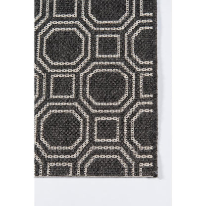 Contemporary Runner Area Rug, Charcoal, 2' X 10' Runner