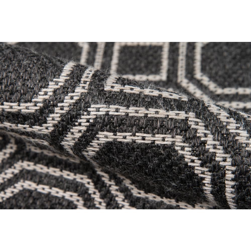 Contemporary Runner Area Rug, Charcoal, 2' X 10' Runner