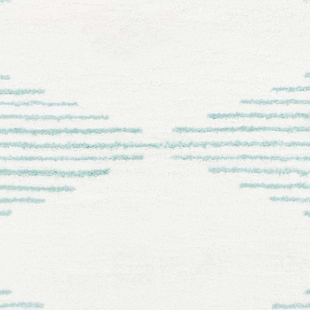 Modern Rectangle Area Rug, Aqua, 2' X 3'