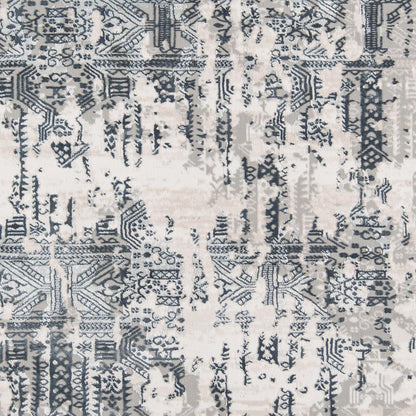 Traditional Rectangle Area Rug, Grey, 1'10" x 2'10"