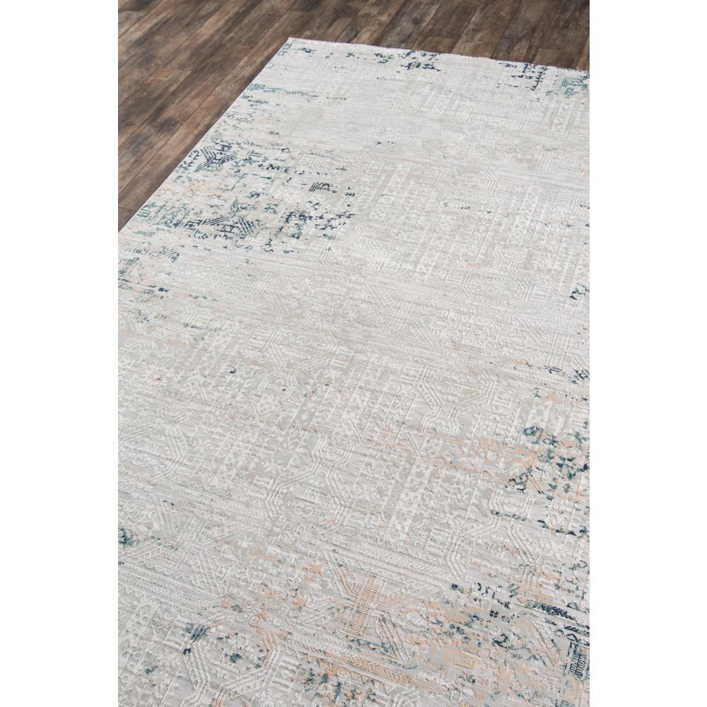 Traditional Rectangle Area Rug, Silver, 3'10" X 5'7"