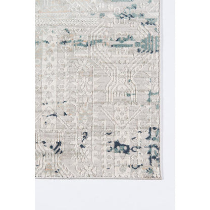 Traditional Rectangle Area Rug, Silver, 3'10" X 5'7"