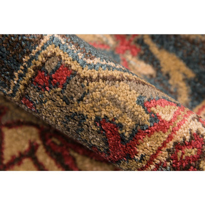 Traditional Rectangle Area Rug, Navy, 3'11" X 5'7"