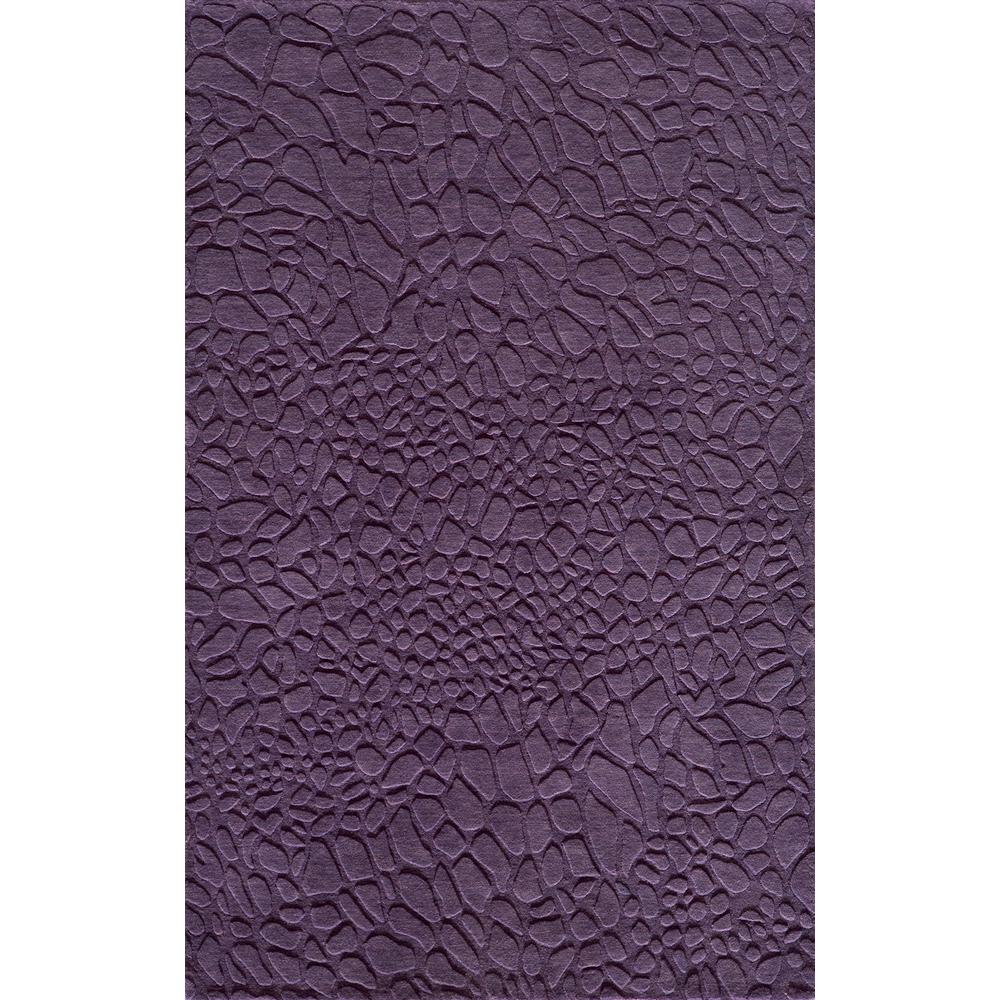 Contemporary Rectangle Area Rug, Purple, 5' X 8'