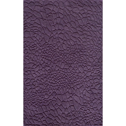 Contemporary Rectangle Area Rug, Purple, 5' X 8'