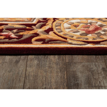 Transitional Rectangle Area Rug, Burgundy, 3'6" X 5'6"