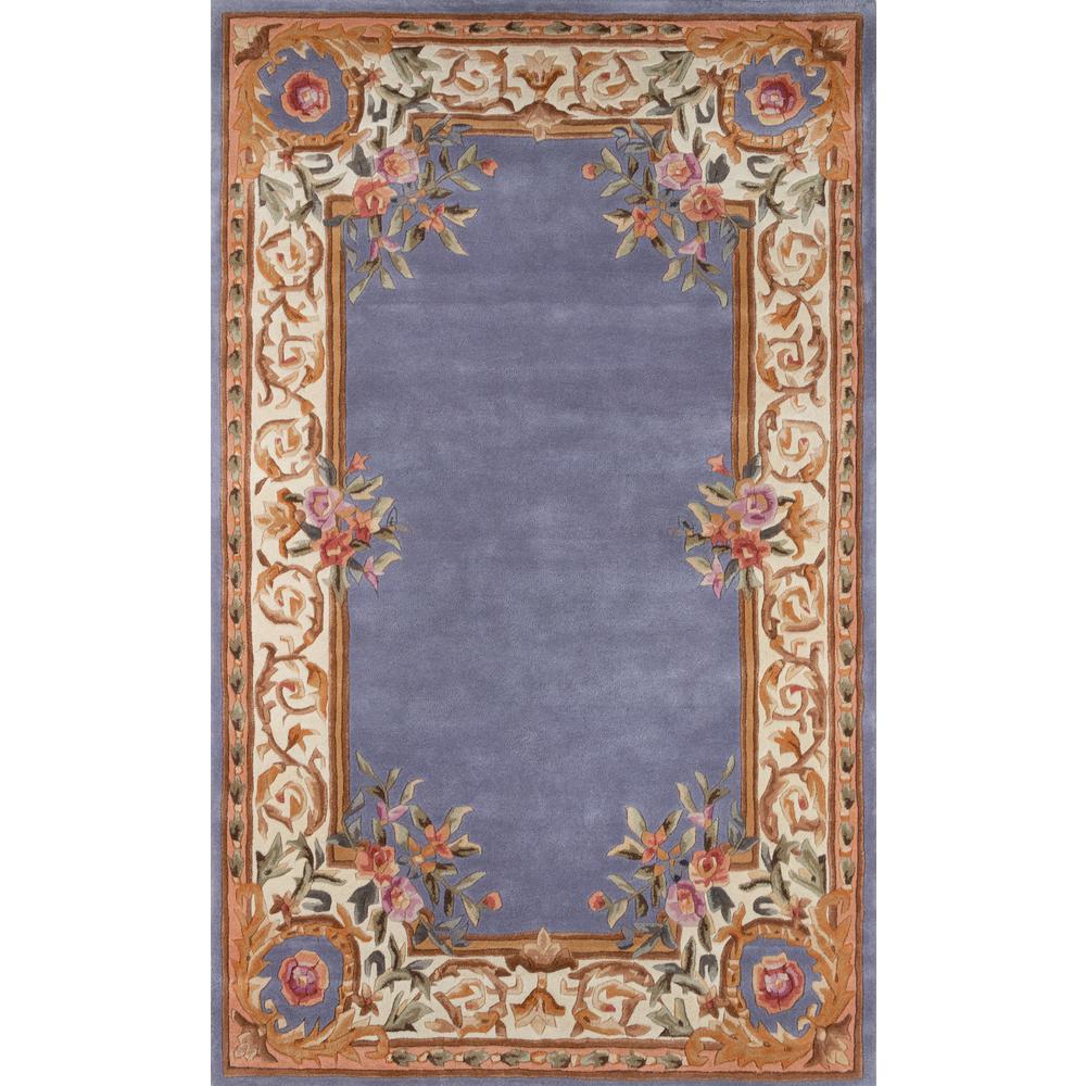 Transitional Rectangle Area Rug, Blue, 3'6" X 5'6"