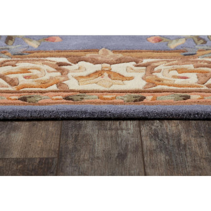 Transitional Rectangle Area Rug, Blue, 3'6" X 5'6"