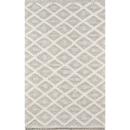 Contemporary Rectangle Area Rug, Grey, 3' X 5'