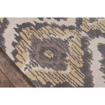 Transitional Round Area Rug, Grey, 4' X 4' Round
