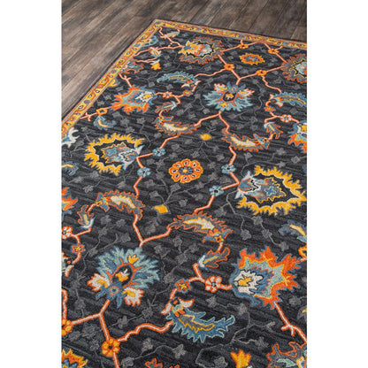 Traditional Rectangle Area Rug, Charcoal, 3' X 5'