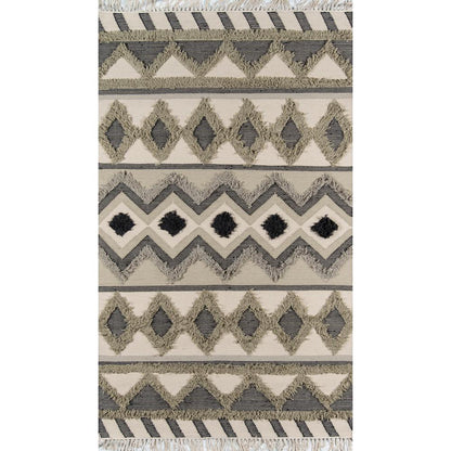 Contemporary Rectangle Area Rug, Sage, 3' X 5'