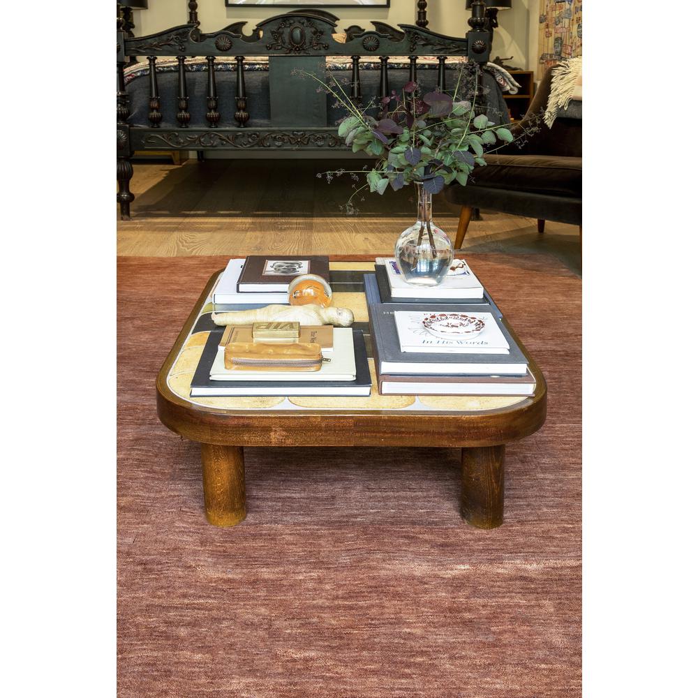 Contemporary Rectangle Area Rug, Copper, 8' X 10'