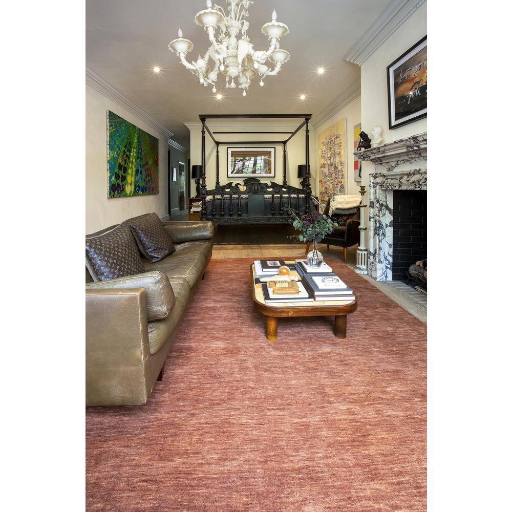 Contemporary Rectangle Area Rug, Copper, 8' X 10'