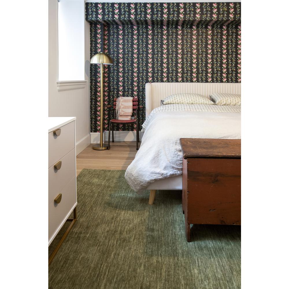 Contemporary Rectangle Area Rug, Green, 8' X 10'