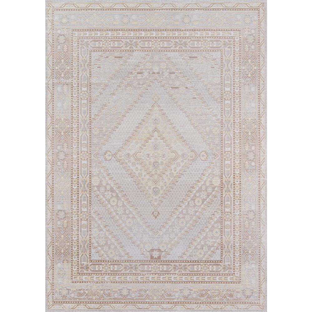 Traditional Rectangle Area Rug, Grey, 4' X 6'