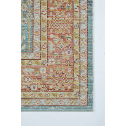 Traditional Rectangle Area Rug, Blue, 4' X 6'