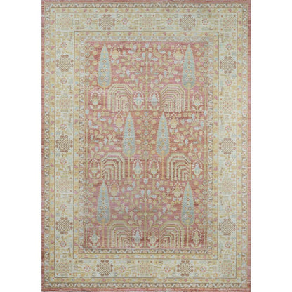 Traditional Rectangle Area Rug, Pink, 4' X 6'