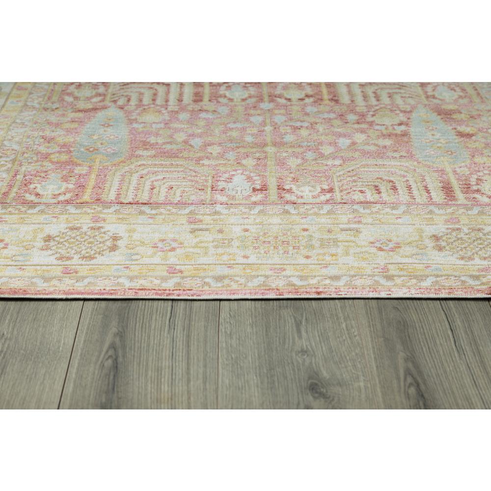 Traditional Rectangle Area Rug, Pink, 4' X 6'