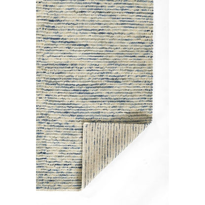 Contemporary Rectangle Area Rug, Blue, 3'6" X 5'6"