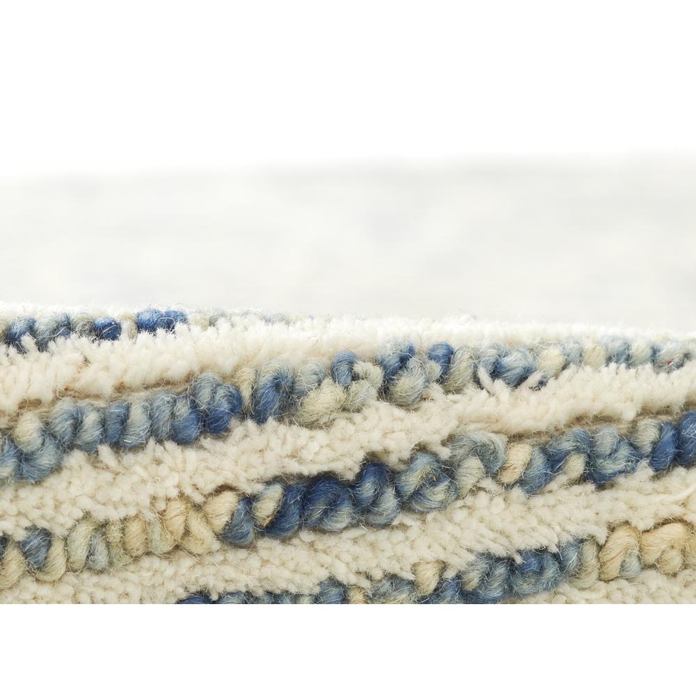 Contemporary Rectangle Area Rug, Blue, 3'6" X 5'6"