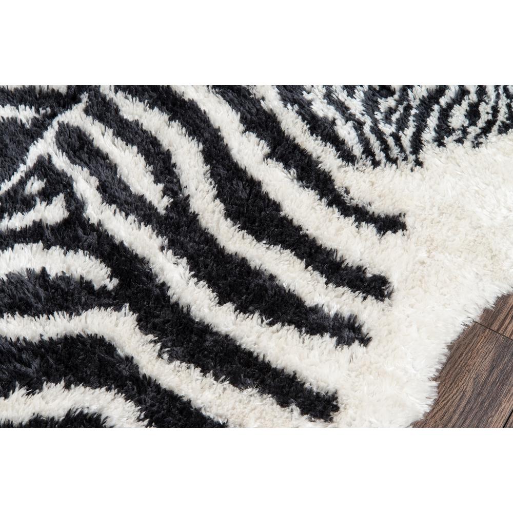 Contemporary Rectangle Area Rug, Black, 7'6" X 9'6"