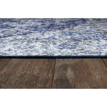 Traditional Rectangle Area Rug, Blue, 3'6" X 5'6"