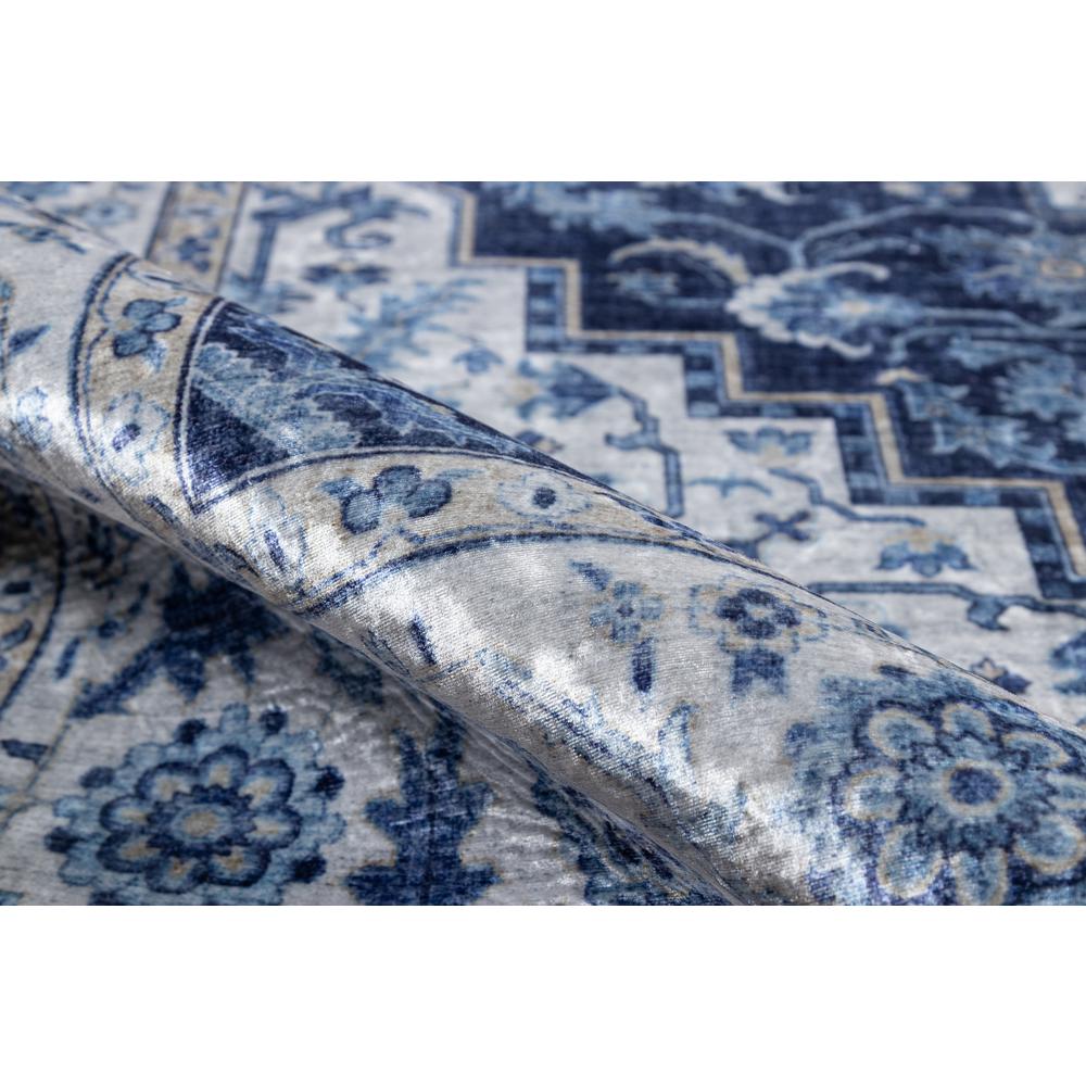 Traditional Rectangle Area Rug, Blue, 3'6" X 5'6"