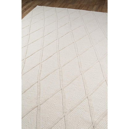 Modern Rectangle Area Rug, Beige, 5' X 8'
