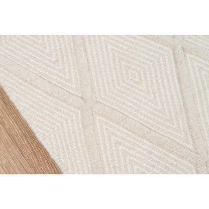 Modern Rectangle Area Rug, Beige, 5' X 8'