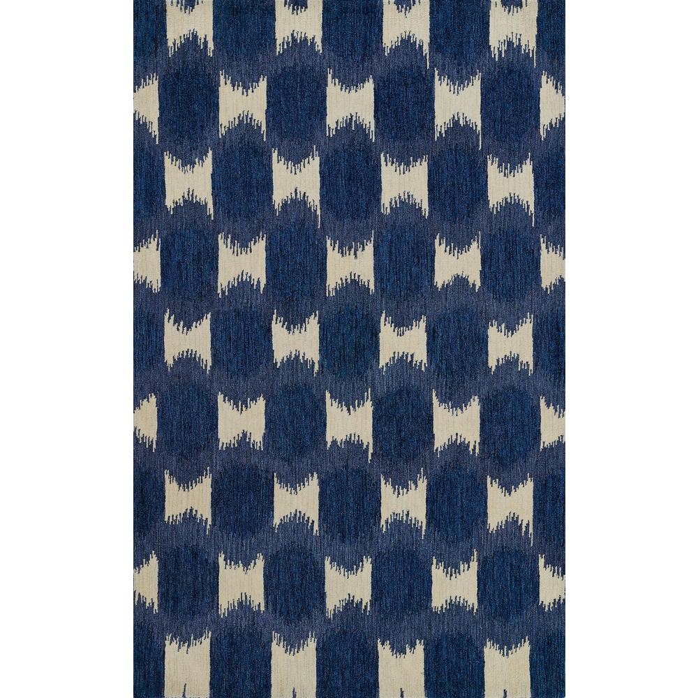 Transitional Rectangle Area Rug, Navy, 3'6" X 5'6"