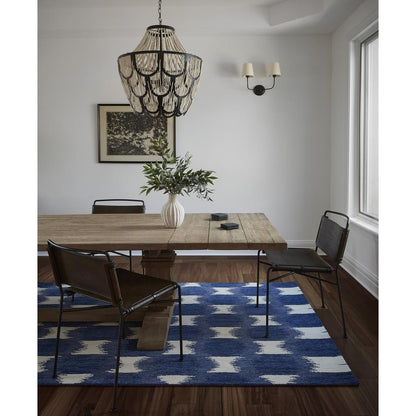 Transitional Rectangle Area Rug, Navy, 3'6" X 5'6"
