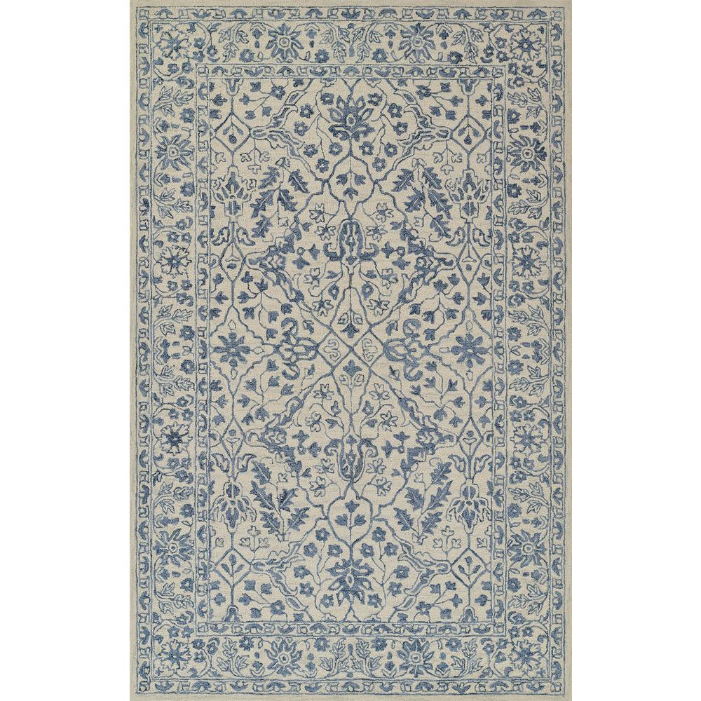 Transitional Rectangle Area Rug, Ivory, 3'6" X 5'6"