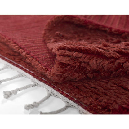 Contemporary Runner Area Rug, Red, 2'6" X 8' Runner